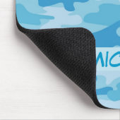 Blue Camouflage Name Persoonlijk Muismat (Hoek)