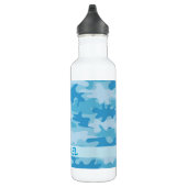 Blue Camouflage Name Persoonlijk Waterfles (Rechts)