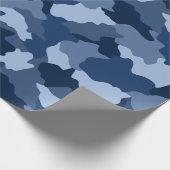 Blue Camouflage Pattern Cadeaupapier (Hoek)