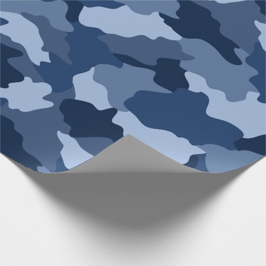 Blue Camouflage Pattern Cadeaupapier (Hoek)