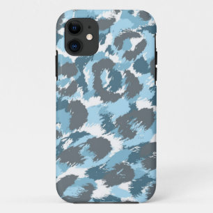 Blue Camouflage Pattern iPhone 11 Hoesje