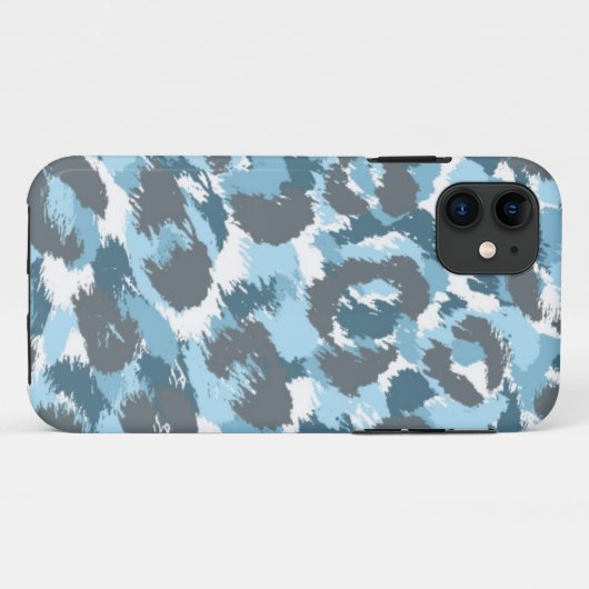Blue Camouflage Pattern Case-Mate iPhone Case (Achterkant (horizontaal))