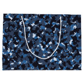 Blue Camouflage Pattern Groot Cadeauzakje (Achterkant)