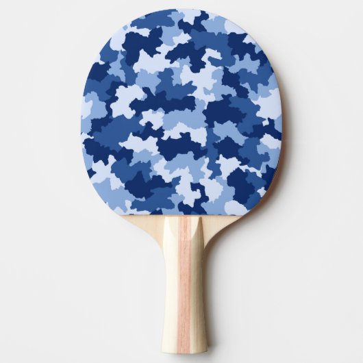 Blue Camouflage Pattern Ping Pong Paddle Tafeltennisbatje (Voorkant)