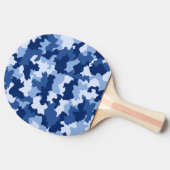 Blue Camouflage Pattern Ping Pong Paddle Tafeltennisbatje (Zijkant)