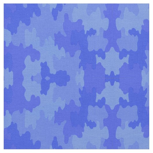 Blue Camouflage Pattern Stof (Close Up)
