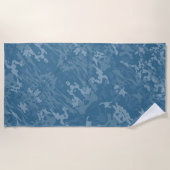 Blue Camouflage Pattern Strandlaken (Voorkant)