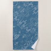 Blue Camouflage Pattern Strandlaken (Voorkant)