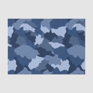 Blue Camouflage Pattern Tissuepapier