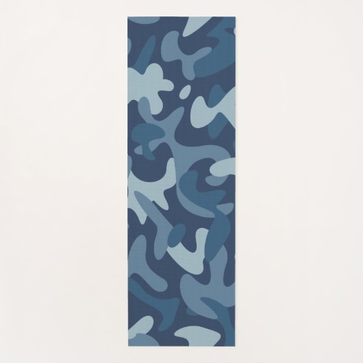 Blue Camouflage Pattern Yogamat (Voorkant)
