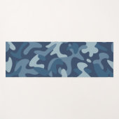 Blue Camouflage Pattern Yogamat (Voorkant (horizontaal))