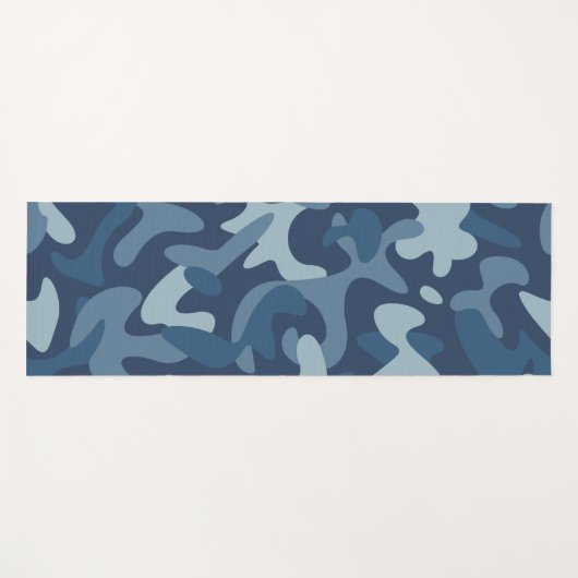 Blue Camouflage Pattern Yogamat (Voorkant (horizontaal))