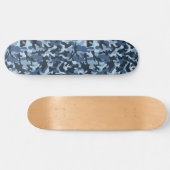 Blue Camouflage Persoonlijk Skateboard (Horizontaal)