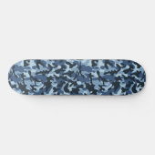 Blue Camouflage Persoonlijk Skateboard (Horizontaal)