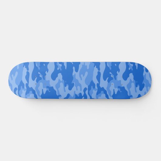 Blue Camouflage Persoonlijk Skateboard (Horizontaal)