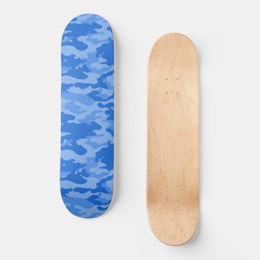 Blue Camouflage Persoonlijk Skateboard (Voorkant)