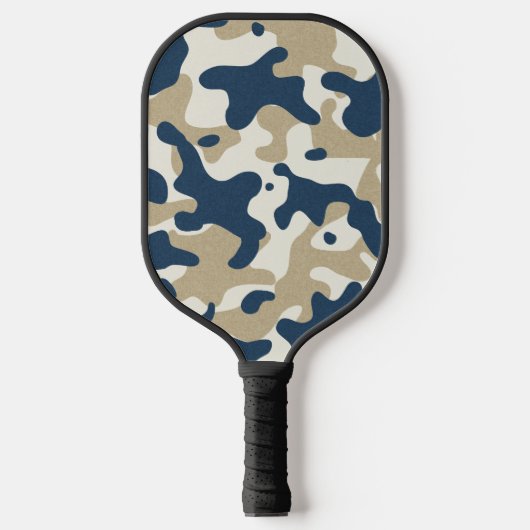 Blue Camouflage Pickleball Paddle (Voorkant)