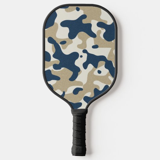 Blue Camouflage Pickleball Paddle (Achterkant)