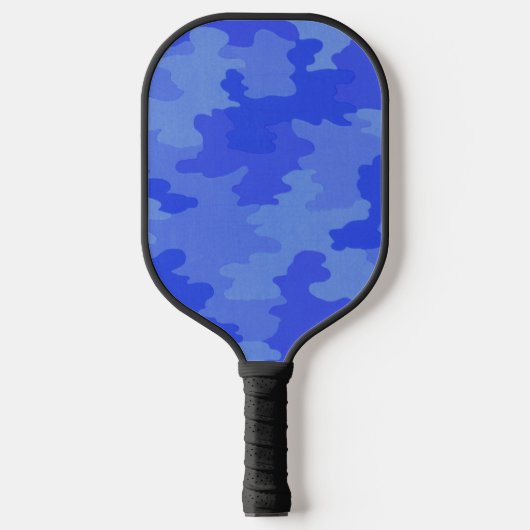 Blue Camouflage Pickleball Paddle (Voorkant)