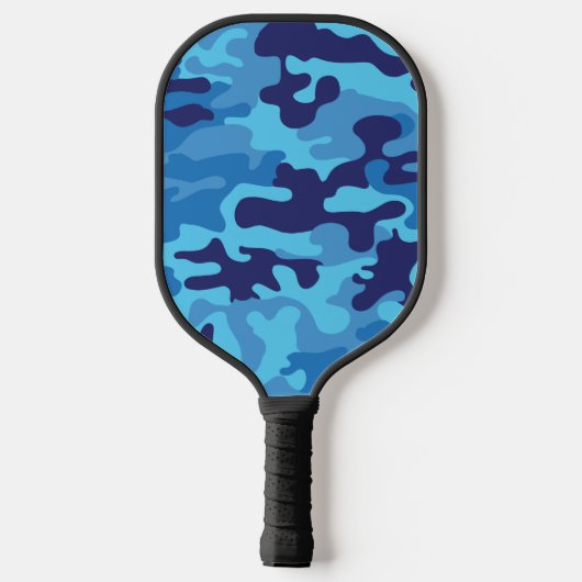 Blue Camouflage Pickleball Paddle (Achterkant)