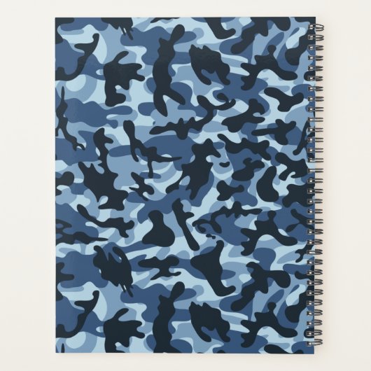 Blue Camouflage Planner (Achterkant)