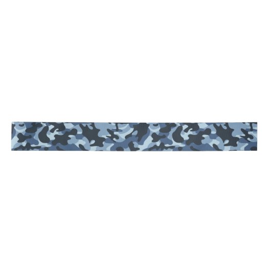 Blue Camouflage Satijnen Lint (Voorkant)