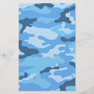 Blue Camouflage Scrapbook-tekenpapier