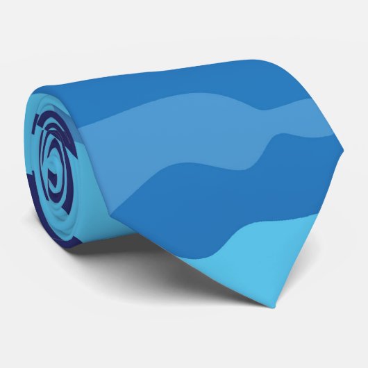 Blue Camouflage Stropdas (Opgerold)