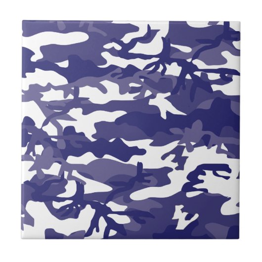 Blue Camouflage Tegeltje (Voorkant)