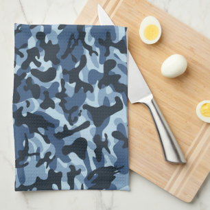 Blue Camouflage Theedoek