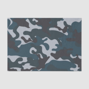 Blue Camouflage Tissuepapier