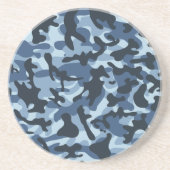 Blue Camouflage Zandsteen Onderzetter (Voorkant)