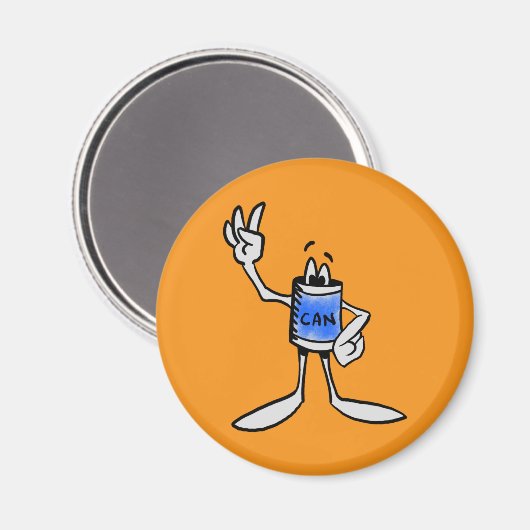 Blue Can Creature Kitchen Fridge Magnet (Voorkant / Achterkant)