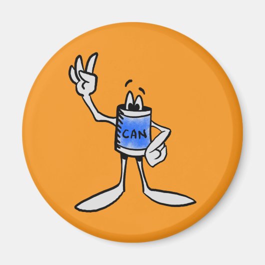 Blue Can Creature Kitchen Fridge Magnet (Voorkant)