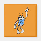 Blue Can Creature Square Magnet (Voorkant)