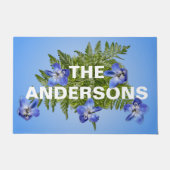 Blue Canada Columbine Flowers Personalized Deurmat (Voorkant)