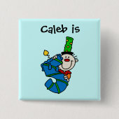 Blue Candle Clown 5th Birthday Button (Voorkant)