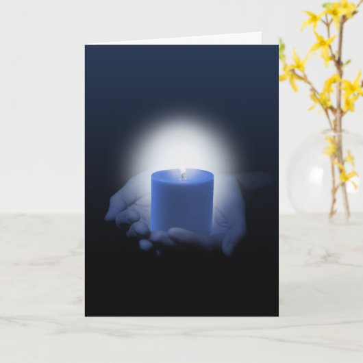 Blue Candle Magic Get Well Kaart (Gele Bloem)