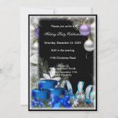 Blue Candles Baubles Kaart (Voorkant)