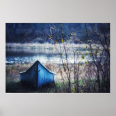 Blue Canoe herfst in New York fotografie Poster (Voorkant)