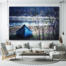 Blue Canoe herfst in New York fotografie