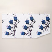 Blue Canterbury Bells op vine Flowers Bath Towel Badhanddoek (Badhanddoek)