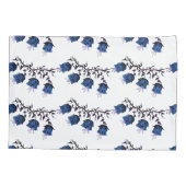 Blue Canterbury Bells op vine Flowers Kussensloop (Achterkant-Links)