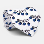 Blue Canterbury Bells op vine Flowers Stropdas (Opgerold)