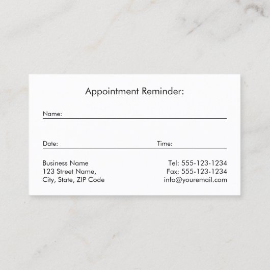 Blue Canvas Golden Lijst, Psycholoog PSI Symbool Afsprakenkaartje (Achterkant)