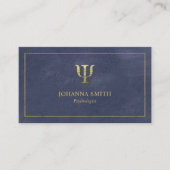 Blue Canvas Golden Lijst, Psycholoog PSI Symbool Afsprakenkaartje (Voorkant)