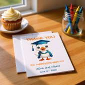 Blue Cap Goose Graduation Party Bedankkaart