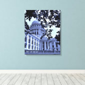 Blue Capitol Canvas Afdruk (Insitu (Houten vloer))