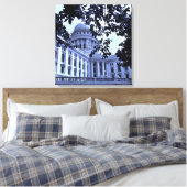 Blue Capitol Canvas Afdruk (Insitu (Slaapkamer))