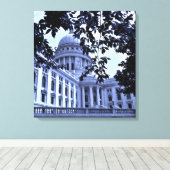 Blue Capitol Canvas Afdruk (Insitu (Houten vloer))